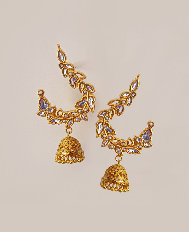 Wreath Earrings with Jhumka drops, from the Mumtaz collection.