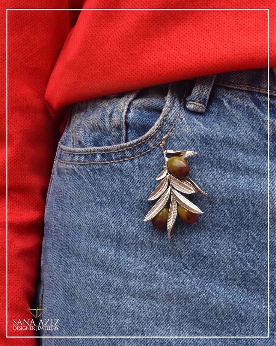 Olive Branch, Brooch, from the The Olive Branch collection.