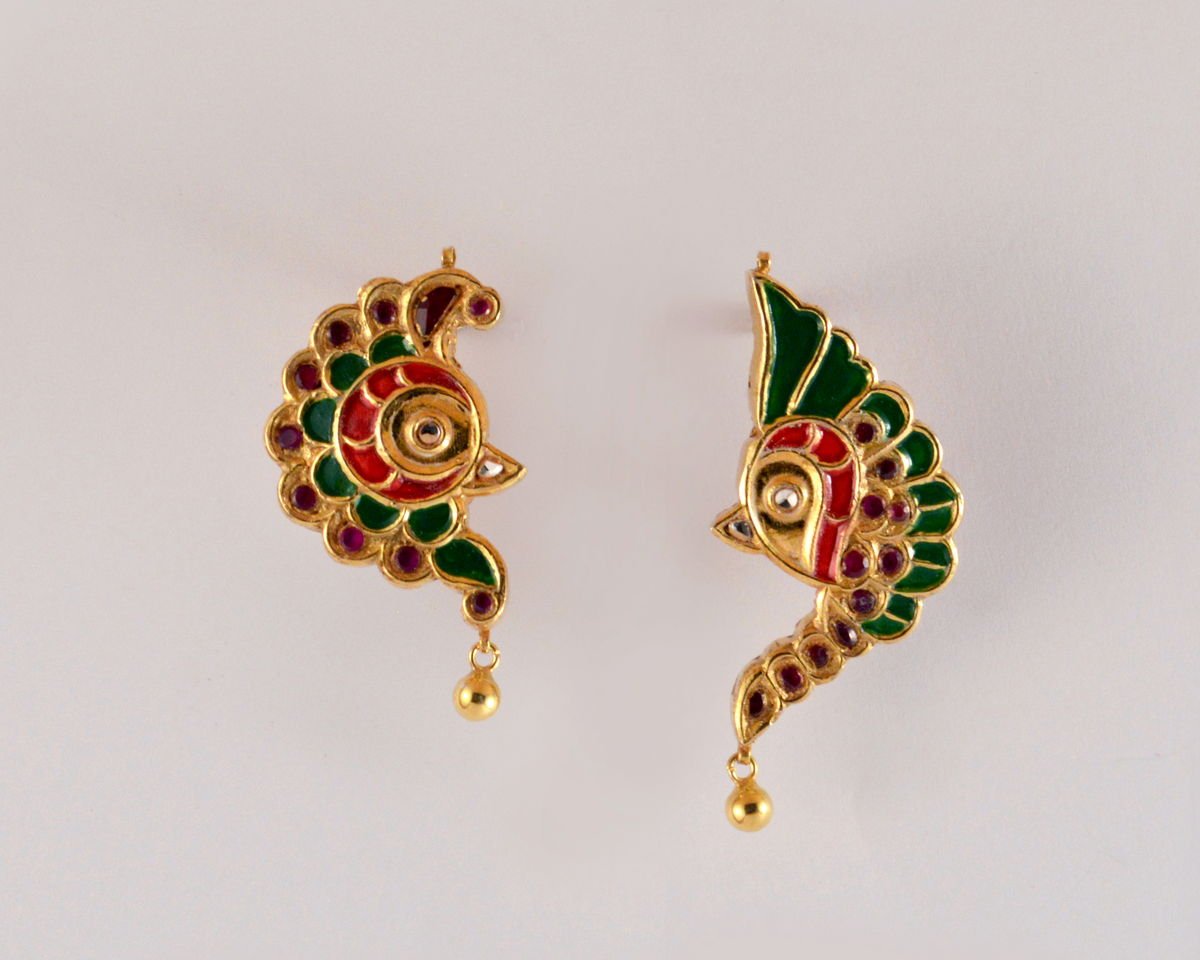 Asymmetric Brid Pair Earrings, from the Safari collection.